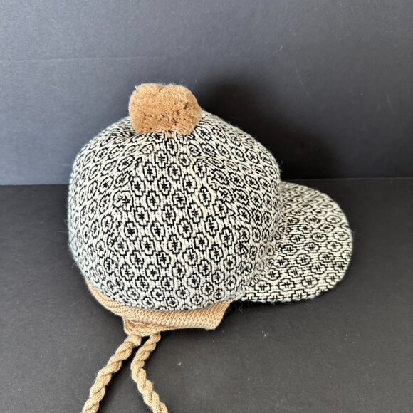 Gucci Mens Peruviano Tapestry Ear Flap Tasselled Cap in Beige - Picture 2 of 9